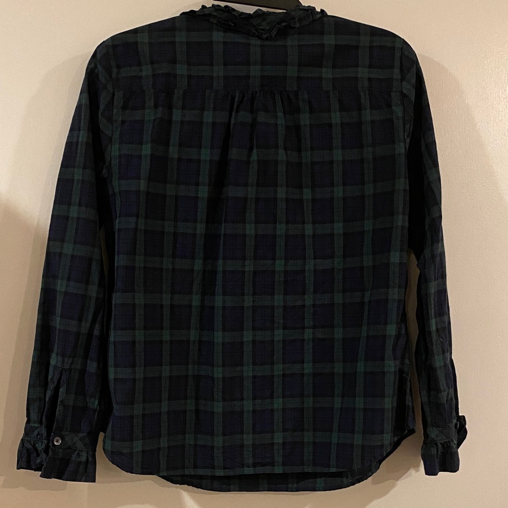 Talbots Plaid Long Sleeve Blouse - Picture 3 of 9